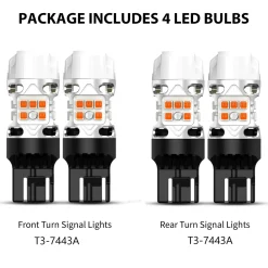 Fit for 2022-2024 Nissan Pathfinder 7443 7444 LED Bulbs Turn Signal Lights