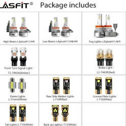 Fit for 2017-2019 Nissan Rogue Sport LED Bulbs H11 Exterior Interior Lights Plug and Play