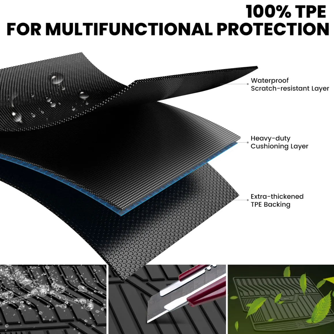 Fit for 2021-2026 Nissan Rogue TPE Material Floor Mats or Cargo Mat, Not for Sport or 2026 Rogue PHEV
