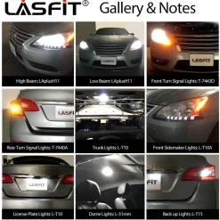 Fit for 2013-2015 Nissan Sentra LED Bulbs H11 Exterior Interior Lights