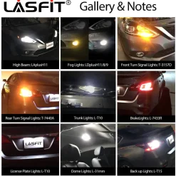 Fit for 2016-2019 Nissan Sentra LED Bulbs H11 Exterior Interior Lights