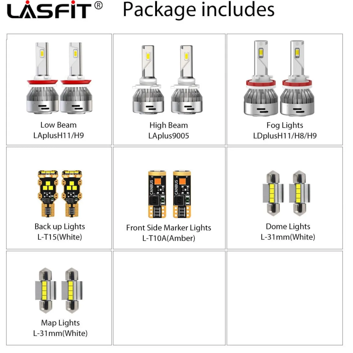 Fit for 2016-2019 Nissan Titan LED Bulbs H11 9005 Exterior Bulbs Upgrade