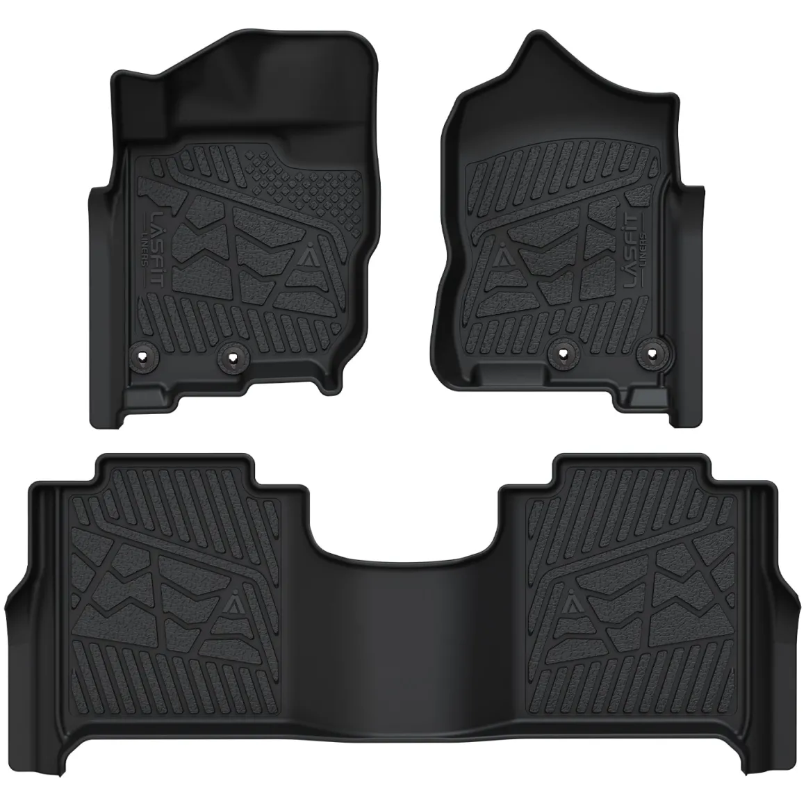 Fit for 2017-2024 Nissan Titan TPE Floor Mat, Fit Crew Cab Equipped with Rear Seat Cargo Organizer