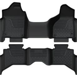 Fit for 2013-2018 Ram 1500 All-Weather 1st & 2nd row Floor Mats, Fit Carpet Floor Only