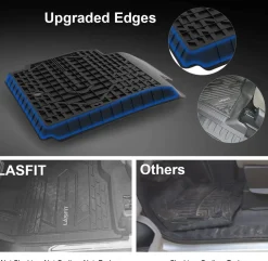 Fit for 2013-2018 Ram 1500 All-Weather 1st & 2nd row Floor Mats, Fit Carpet Floor Only