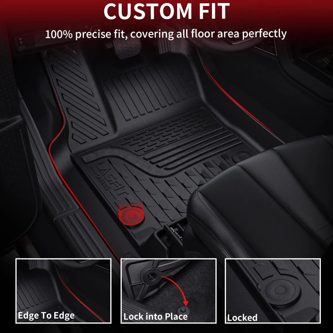 Fit for 2013-2018 Ram 1500 All-Weather 1st row Floor Mats, Fit Carpet Floor Only