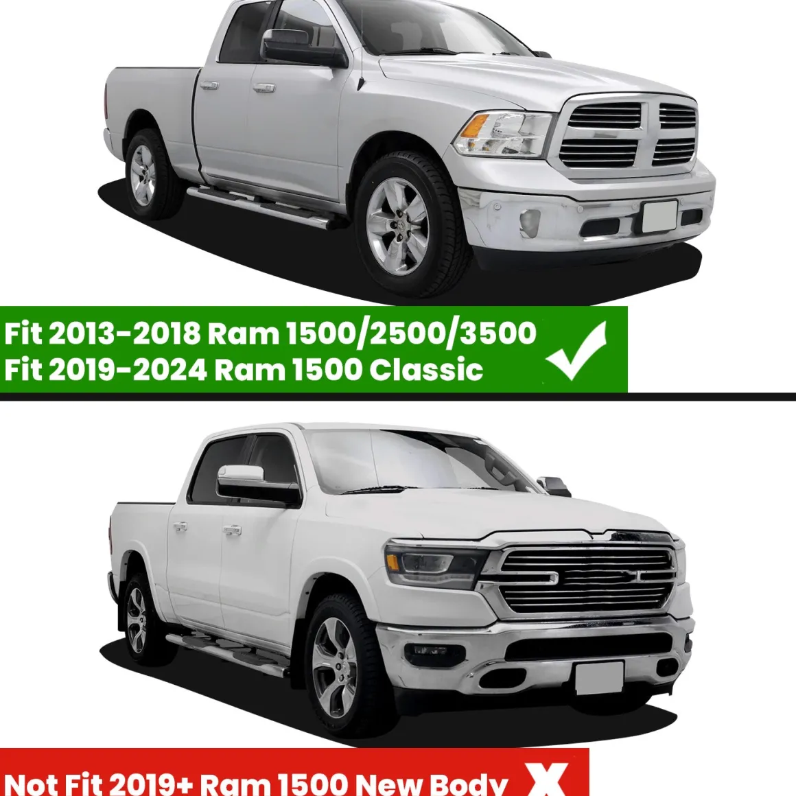 Fit for 2013-2018 Ram 1500 All-Weather 1st row Floor Mats, Fit Carpet Floor Only