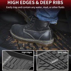 Fit for 2013-2018 Ram 1500 All-Weather 1st row Floor Mats, Fit Carpet Floor Only