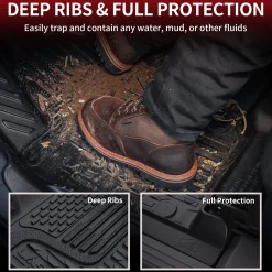 Fit for 2013-2018 Ram 1500 All-Weather 1st row Floor Mats, Fit Carpet Floor Only