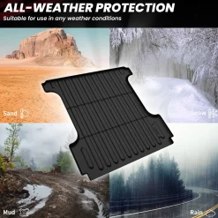 Fit for 2006-2018 Ram 1500 Bed Mat or Tailgate Mat, Not Fit Drop-in liners