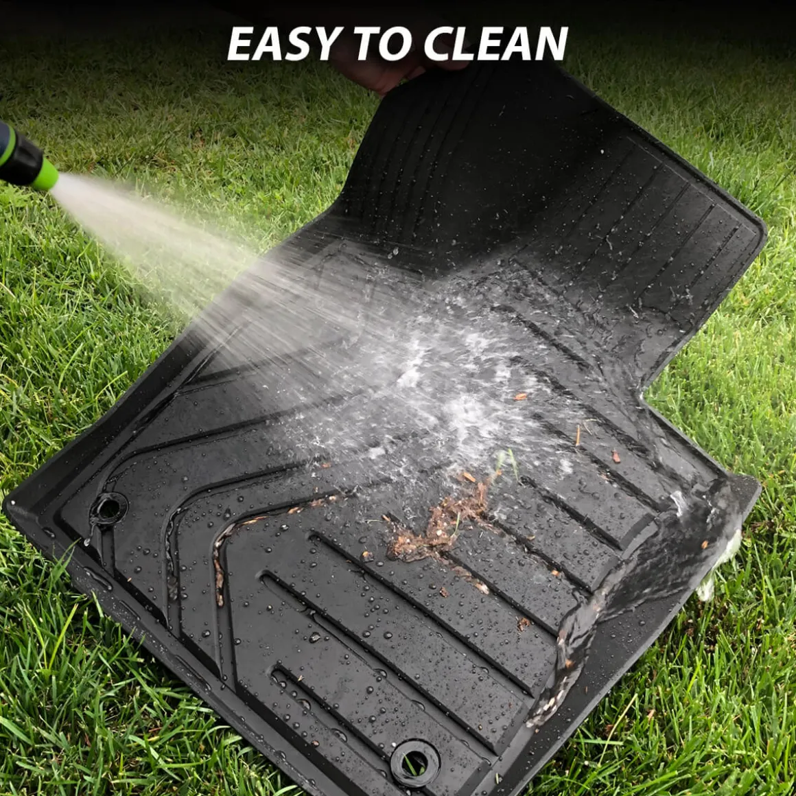 Fit for 2019-2024 Ram 1500 Classic All-Weather TPE Floor Mats, Fit Carpet Floor Only
