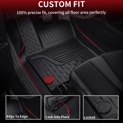 Fit for 2019-2024 Ram 1500 Classic All-Weather 1st row Floor Mats, Fit Carpet Floor Only