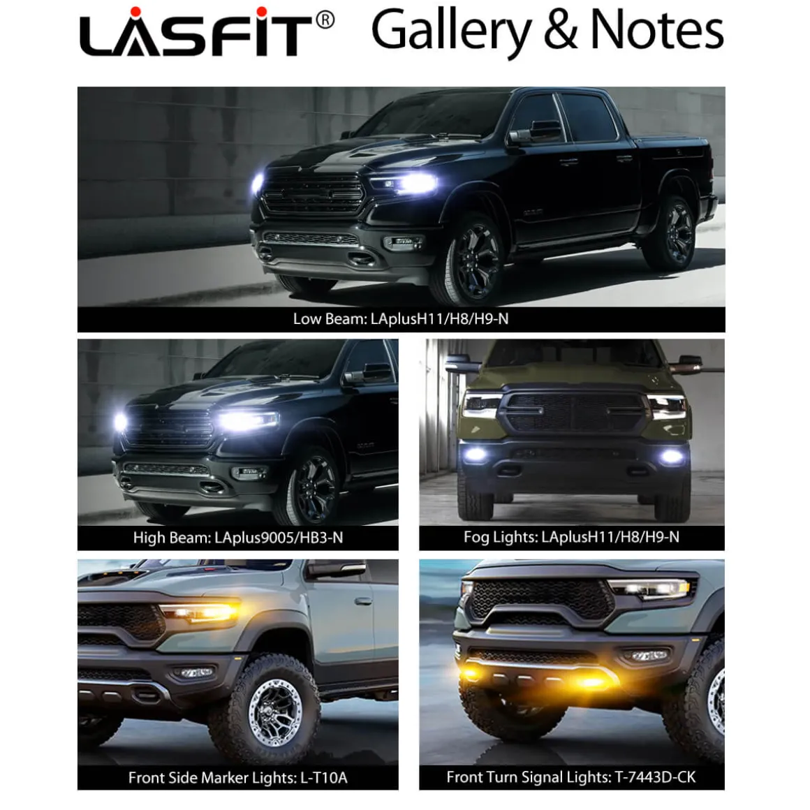 Fit for 2019-2024 Ram 1500 Classic LED Bulbs Upgrade | Tested and Verified