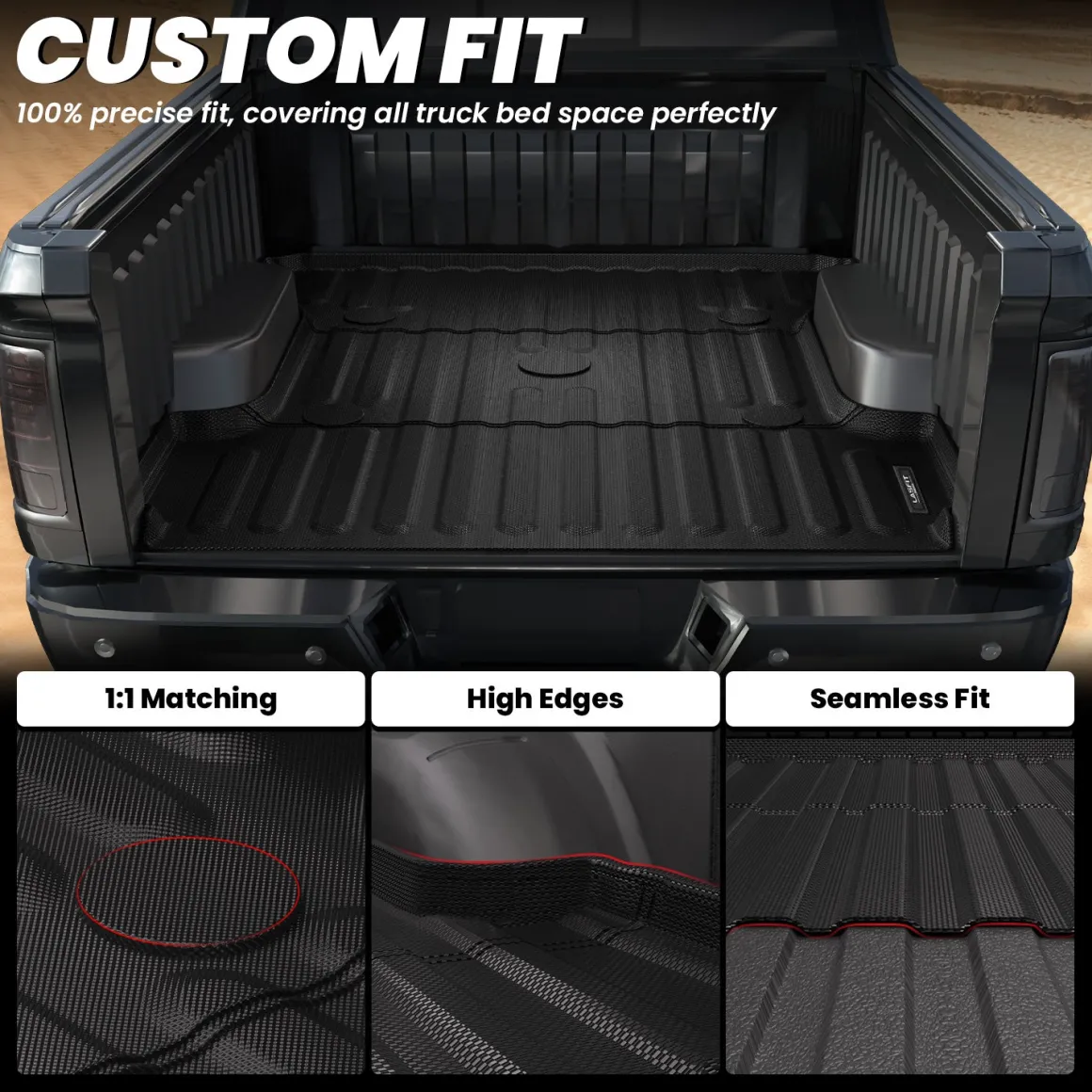 Fit for 2006-2026 Ram 2500 3500 Heavy Duty Bed Mat or Tailgate Mat, Don't fit with Optional Rambox & Drop-in liners