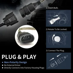 Fit for 2009-2012 Ram 1500 LED Bulbs 9005 H11 Exterior Interior Lights