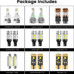 Fit for 2009-2012 Ram 1500 LED Bulbs 9005 H11 Exterior Interior Lights