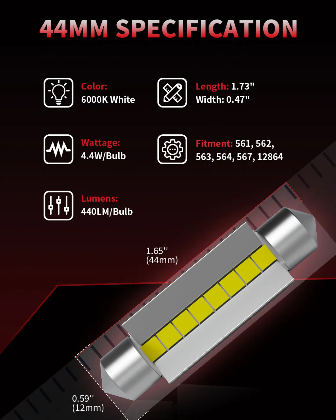 Fit for 2016-2018 Ram 1500 LED Bulbs Upgrade | Tested and Verified