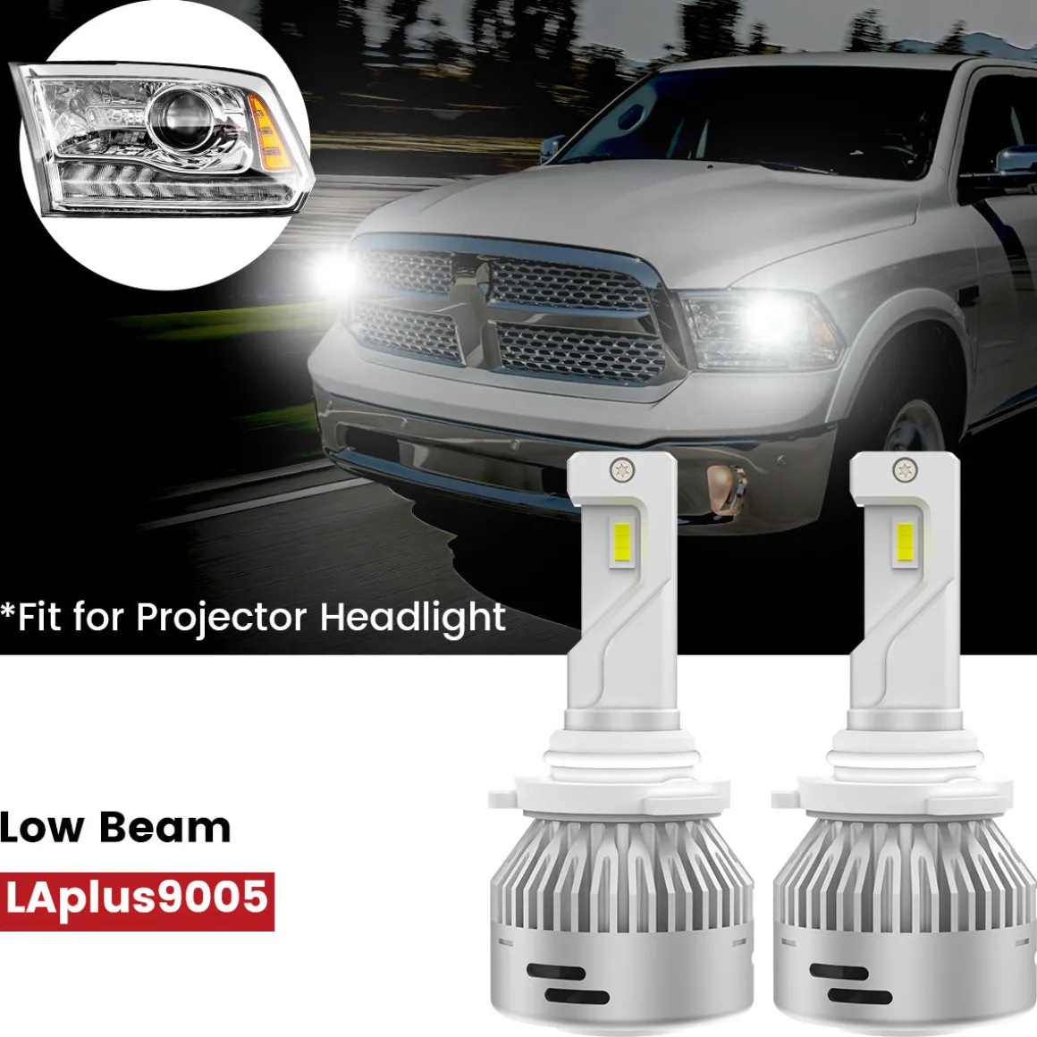 Fit for 2016-2018 Ram 1500 LED Bulbs Upgrade | Tested and Verified