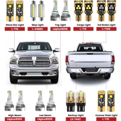 Fit for 2016-2018 Ram 1500 LED Bulbs Upgrade | Tested and Verified
