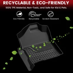 Fit for 2002-2008 RAM 1500 Quad Cab Floor Mats, Fit Carpet Flooring, Not Fit have 4X4 Shifter