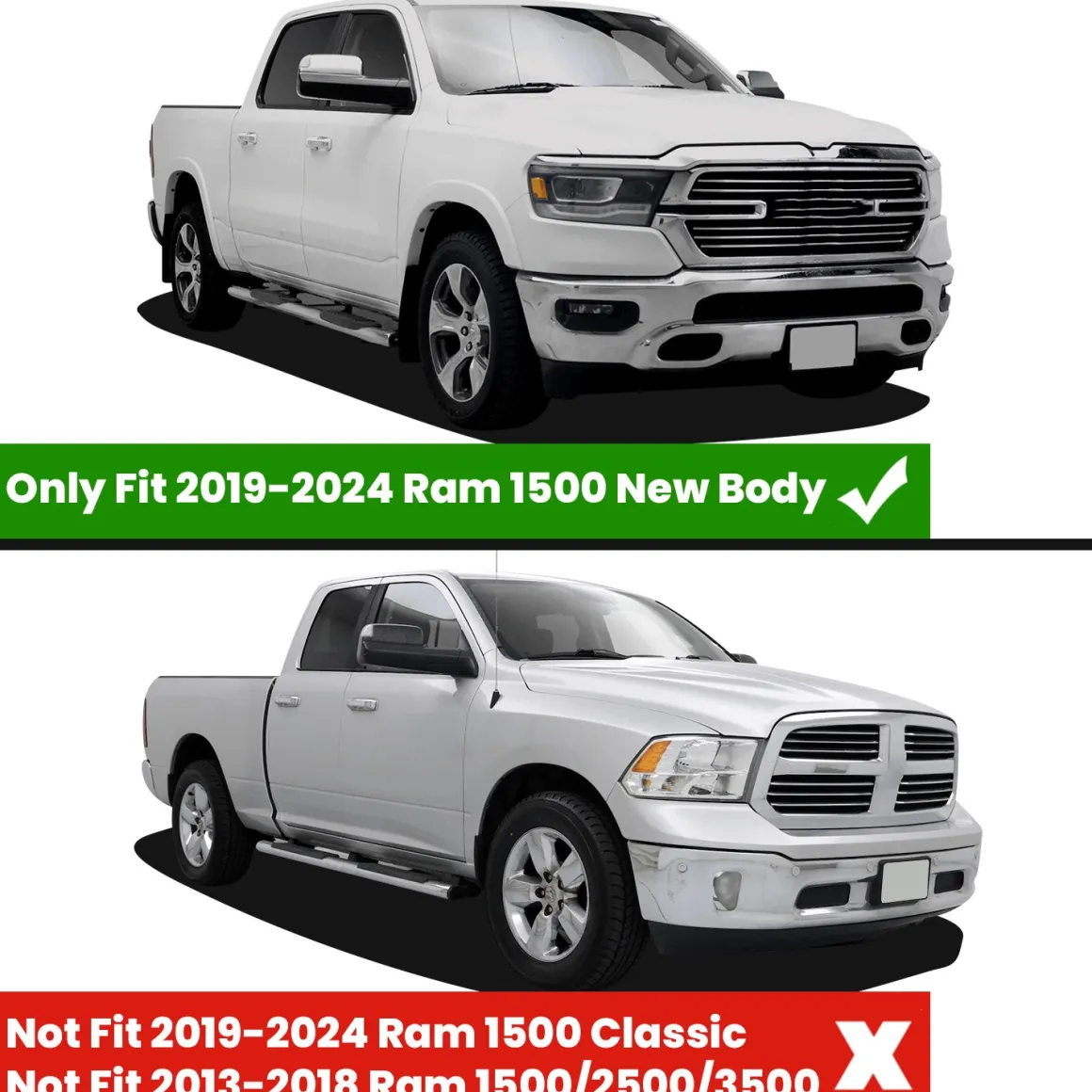 Fit for 2019-2024 Ram 1500 1st & 2nd Floor Mats, Only Fit Carpet Floor, Don't Fit Classic Model