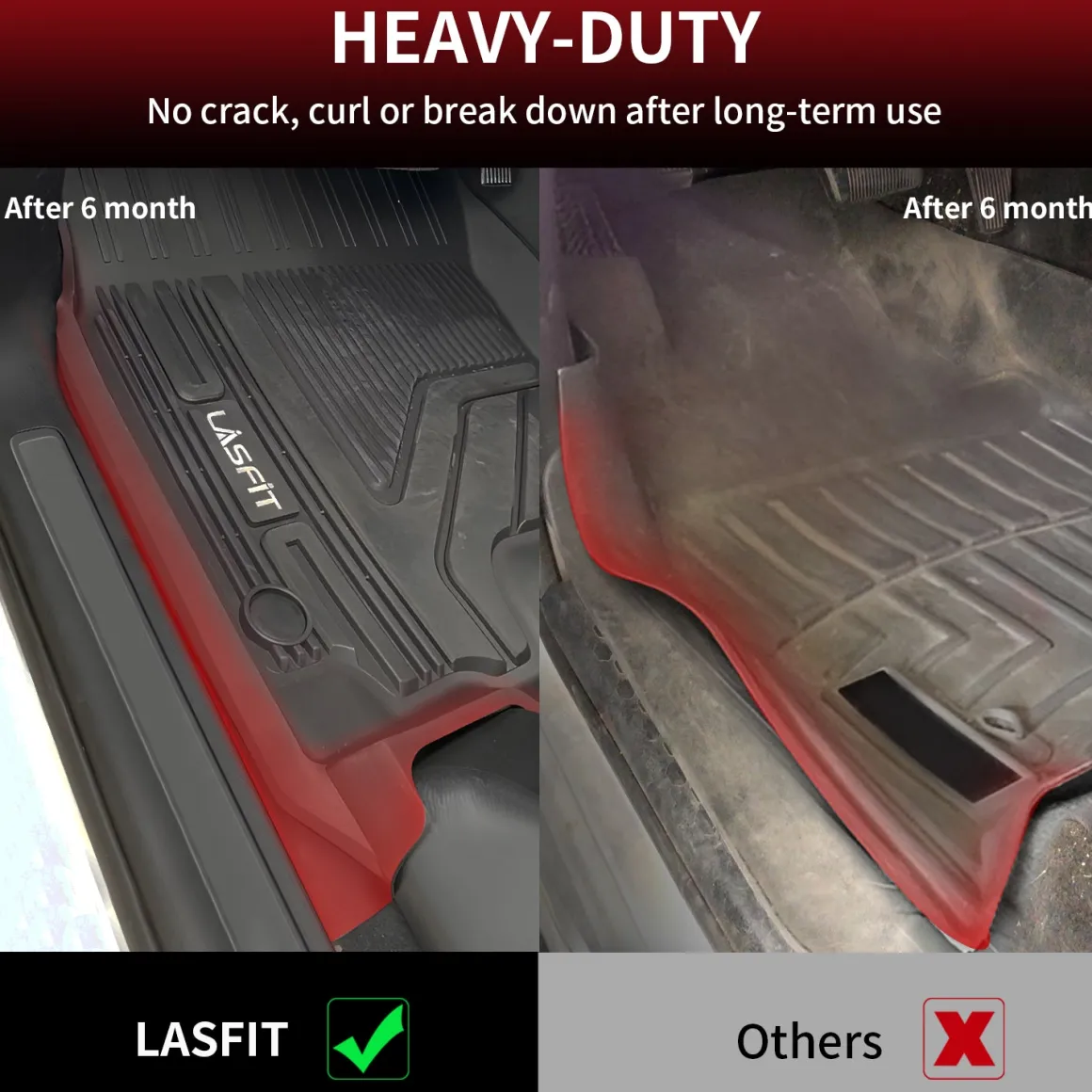 Fit for 2019-2024 Ram 1500 1st & 2nd Floor Mats, Only Fit Carpet Floor, Don't Fit Classic Model