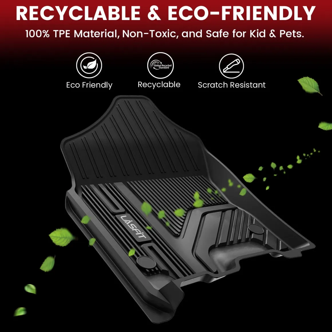 Fit for 2019-2024 Ram 1500 1st & 2nd Floor Mats, Only Fit Carpet Floor, Don't Fit Classic Model
