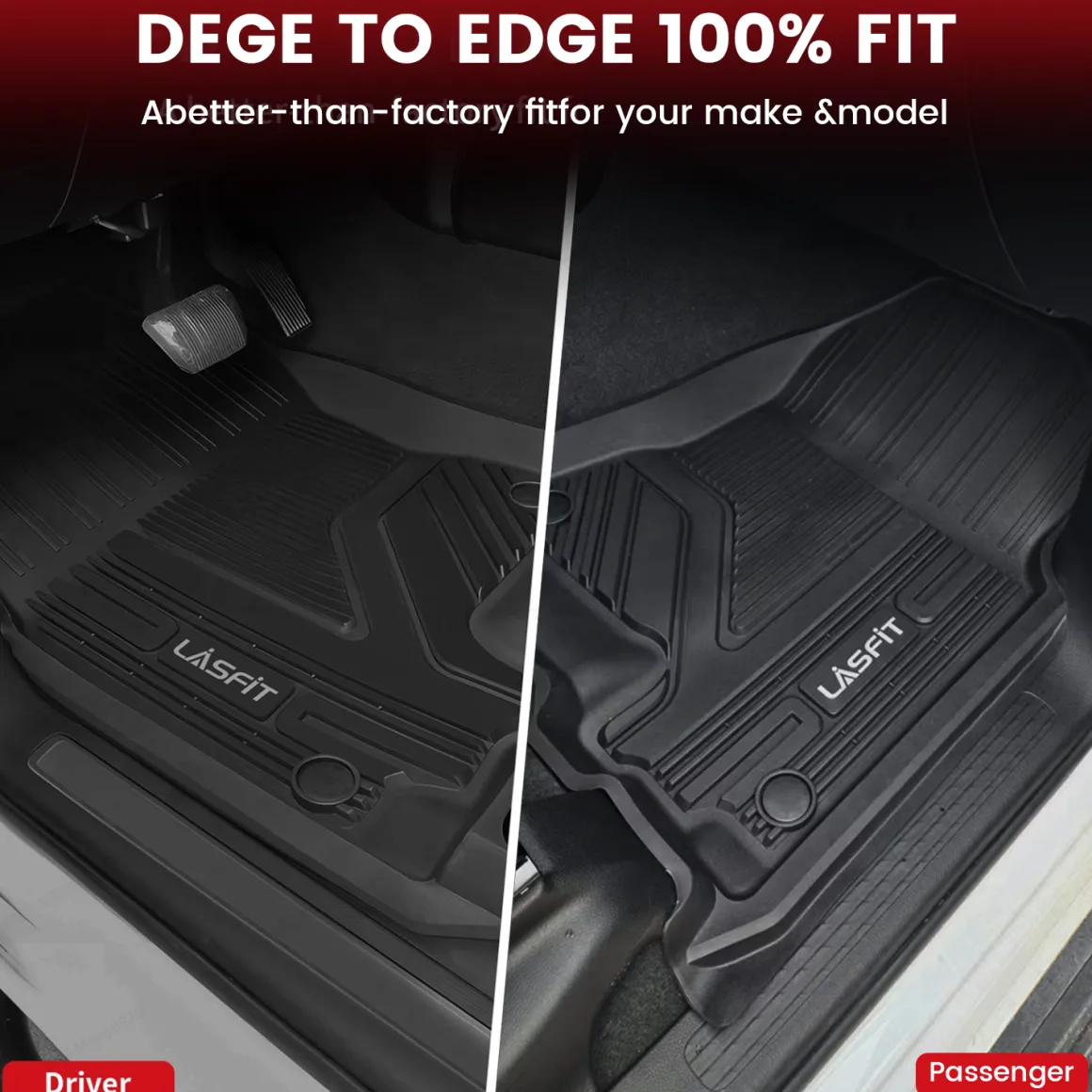 Fit for 2019-2024 Ram 1500 1st & 2nd Floor Mats, Only Fit Carpet Floor, Don't Fit Classic Model