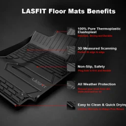 Fit for 2013-2018 Ram 2500 3500 1st & 2nd Row Floor Mats, Fit Crew Cab, Fit Carpet Floor Only