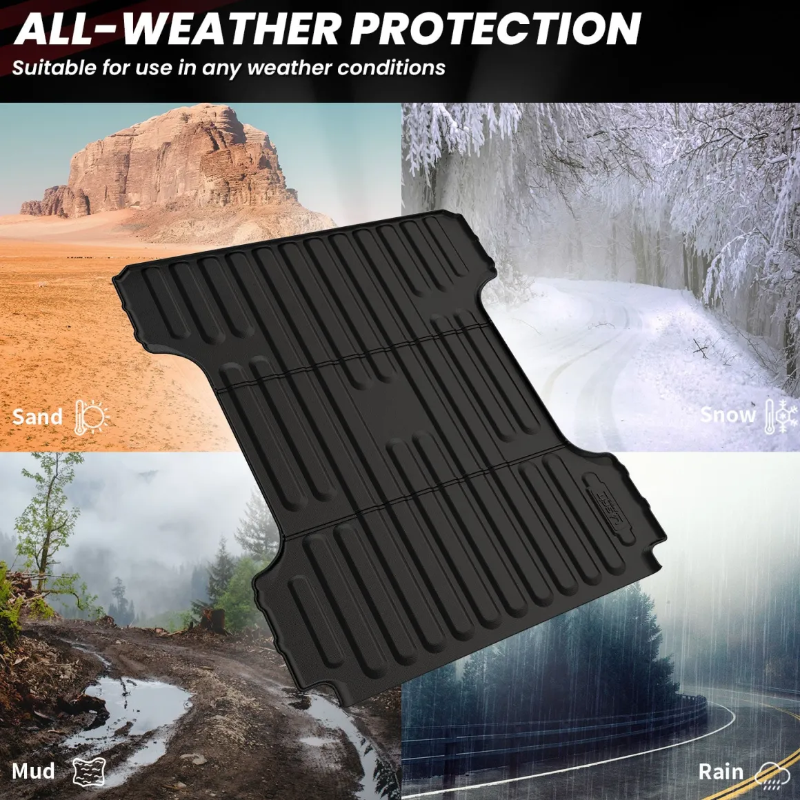 Fit for 2019-2026 Ram 1500 Truck Bed Mat, Not Fit Drop-in liners