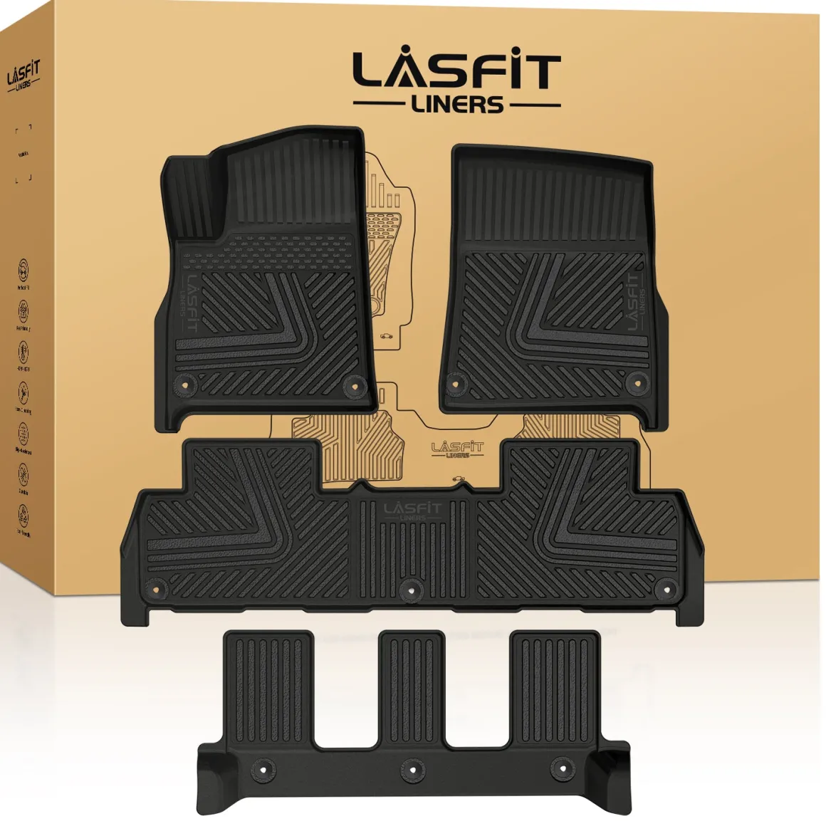 Fit for 2022-2024 Rivian R1S Floor Mats or Seatback & Cargo Mats
