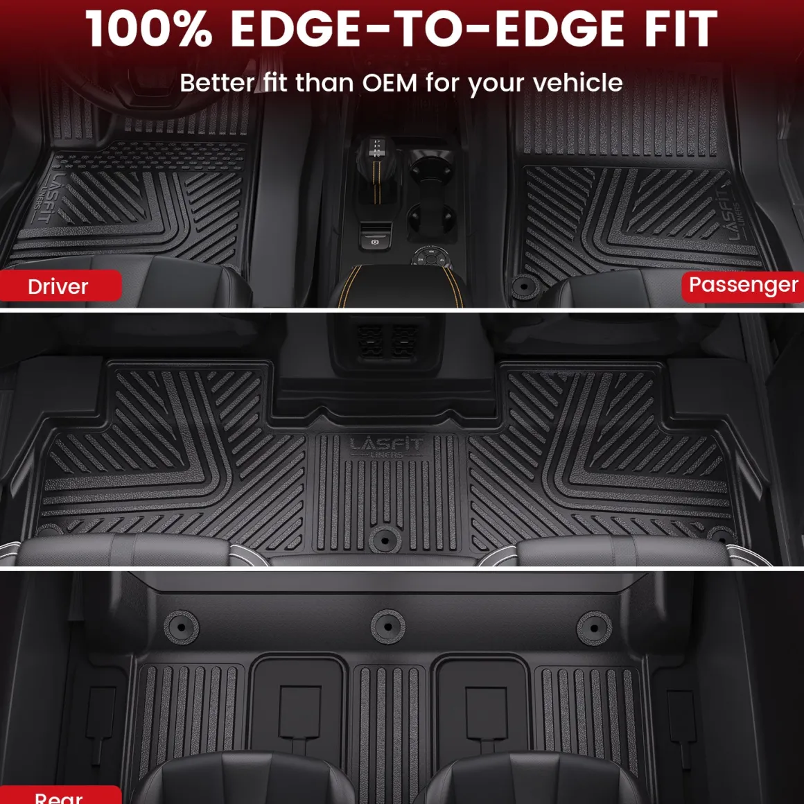 Fit for 2022-2024 Rivian R1S Floor Mats or Seatback & Cargo Mats