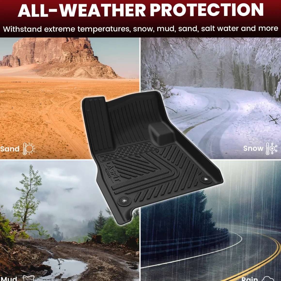 Fit for 2025-2026 Rivian R1T Floor Mats