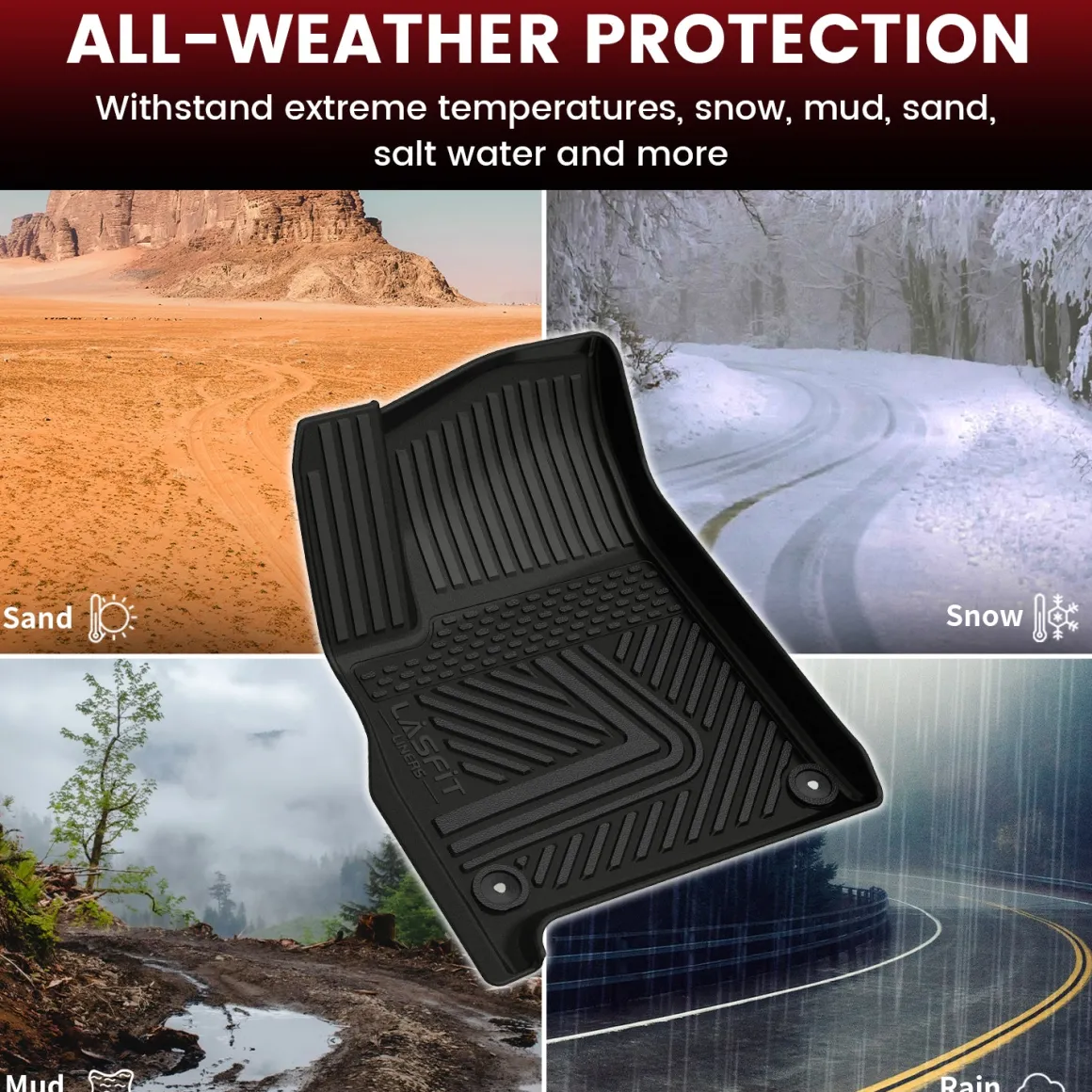 Fit for 2022-2024 Rivian R1T Floor Mats or Cargo Mat or Frunk Mat