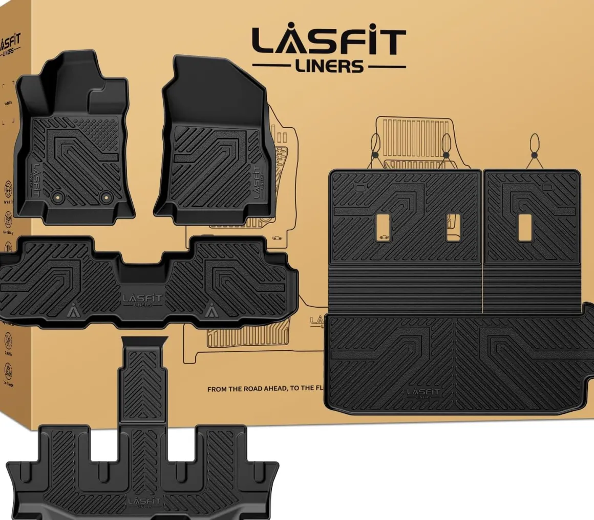 Fit for 2019-2026 Subaru Ascent Floor Mats & Cargo Mat with Seatback Protector, Fit 7 Seats