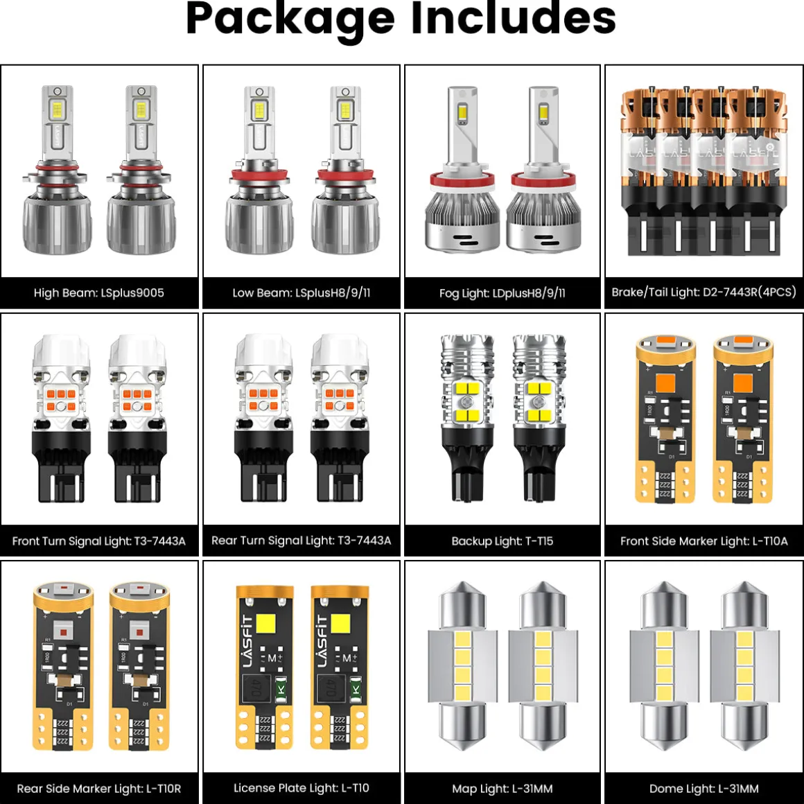 Fit for 2014-2016 Subaru Forester The Brightest LED Bulbs Upgrade