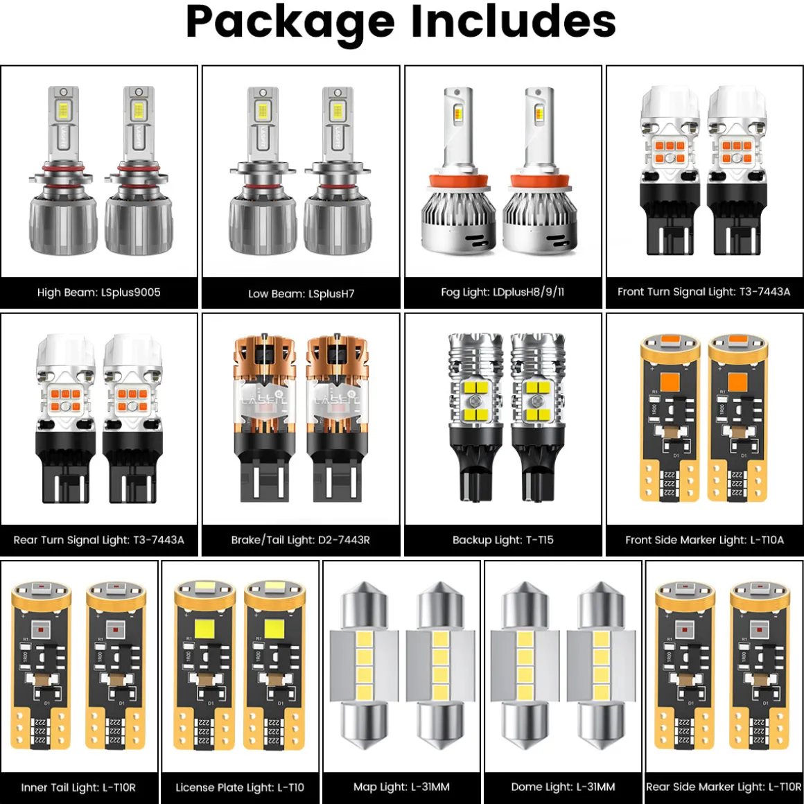 Fit for 2010-2014 Subaru Outback The Brightest LED Bulbs Upgrade