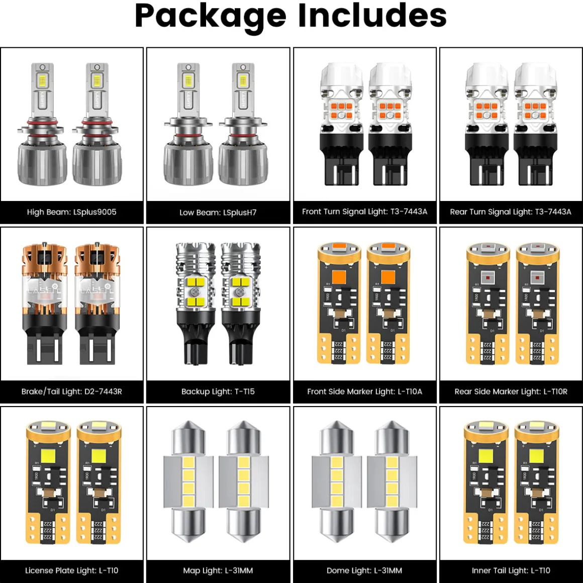 Fit for 2010-2014 Subaru Outback The Brightest LED Bulbs Upgrade