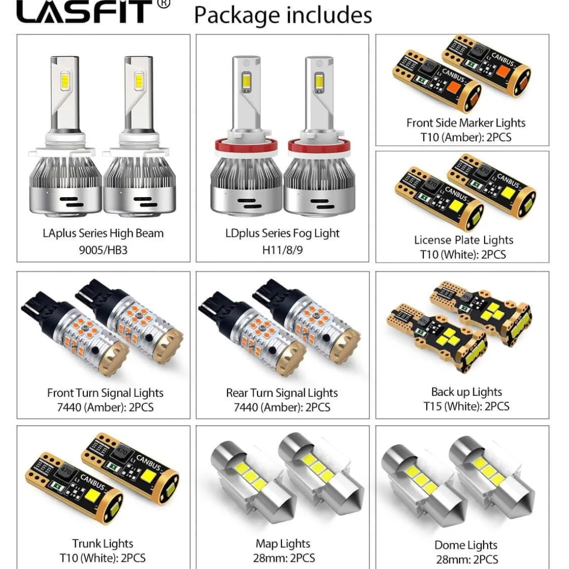Fit for 2015-2017 Subaru WRX STI LED Bulbs Exterior Interior Lights