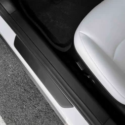 Fit For 2017-2023 Tesla Model 3 Door Sill Protector Matte TPE Front and Rear Door Entry Guard Decoration Scuff Plate Accessories