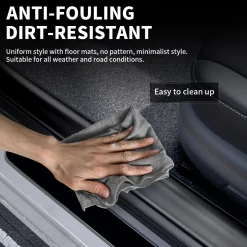 Fit For 2017-2023 Tesla Model 3 Door Sill Protector Matte TPE Front and Rear Door Entry Guard Decoration Scuff Plate Accessories