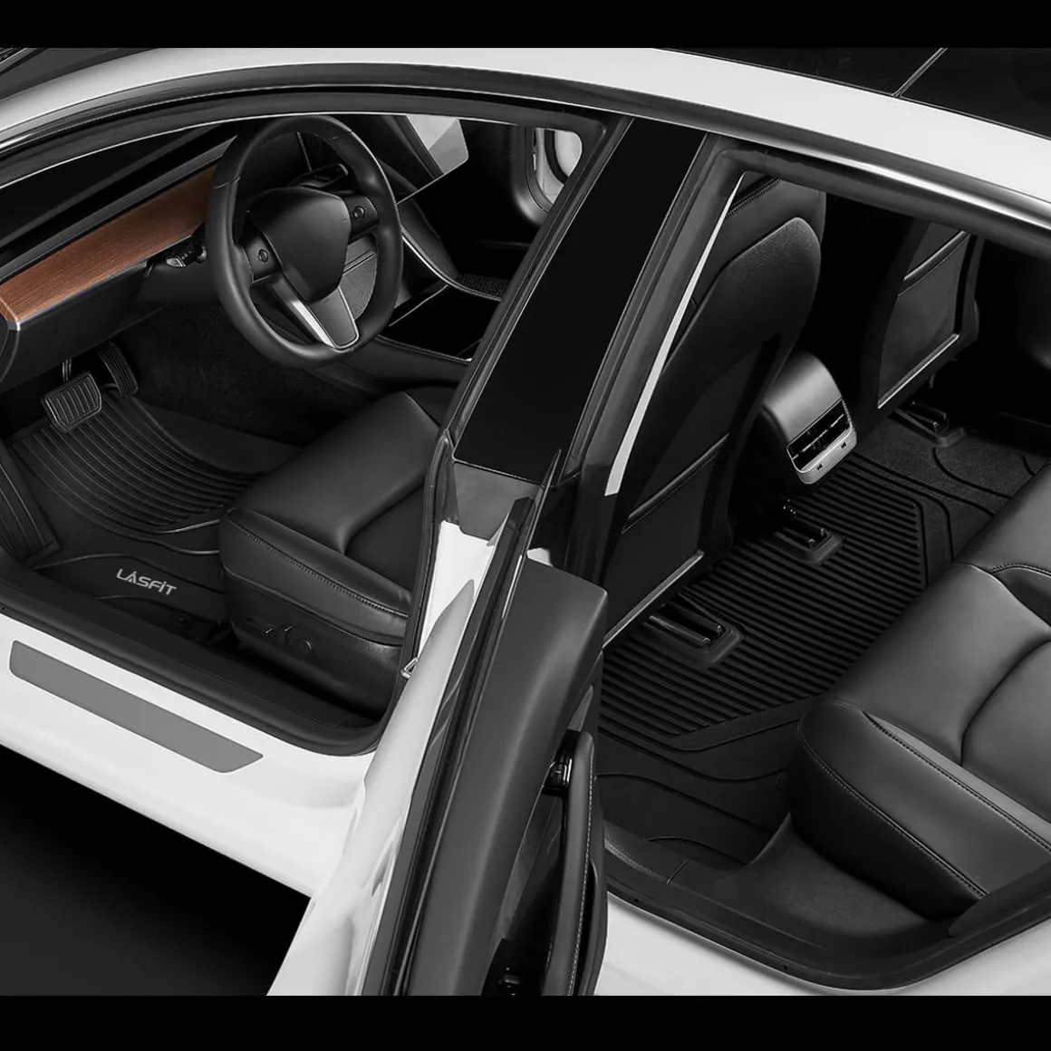 Fit for 2017-2020 Tesla Model 3 Floor Mats TPE Material Floor Mats or Cargo Mat or Trunk Well Mat