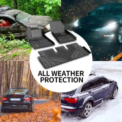 Fit for 2017-2020 Tesla Model 3 Floor Mats TPE Material Floor Mats or Cargo Mat or Trunk Well Mat