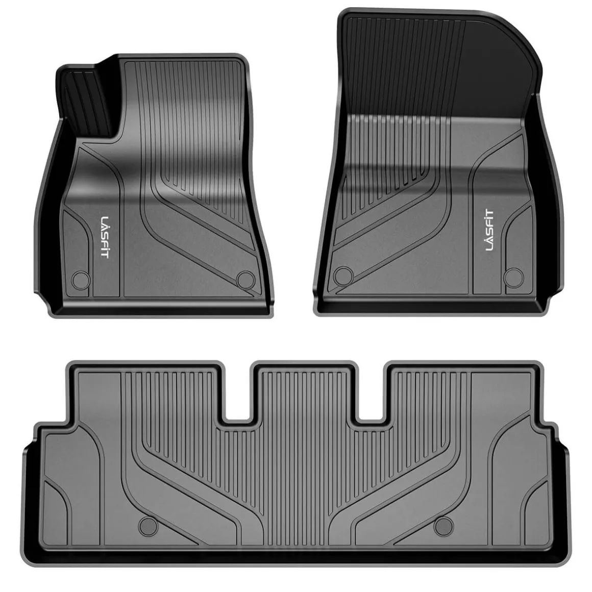 Fit for 2021 Tesla Model 3 Floor Mats TPE Material 1st & 2nd or Cargo Custom All Weather