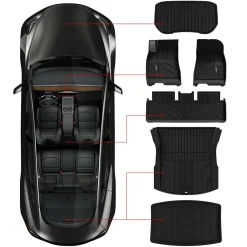 Fit for 2024-2026 Tesla Model 3 Highland Frunk or 1st Row & 2nd Row or Trunk Well or Cargo Mat