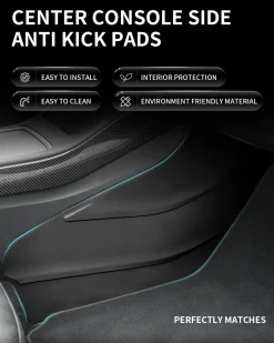 Fit For 2020-2023 Tesla Model Y Center Console Side Anti Kick Pads Water Resistant & Dirt Protector Cover Pad Matte Console Protector Interior Accessories