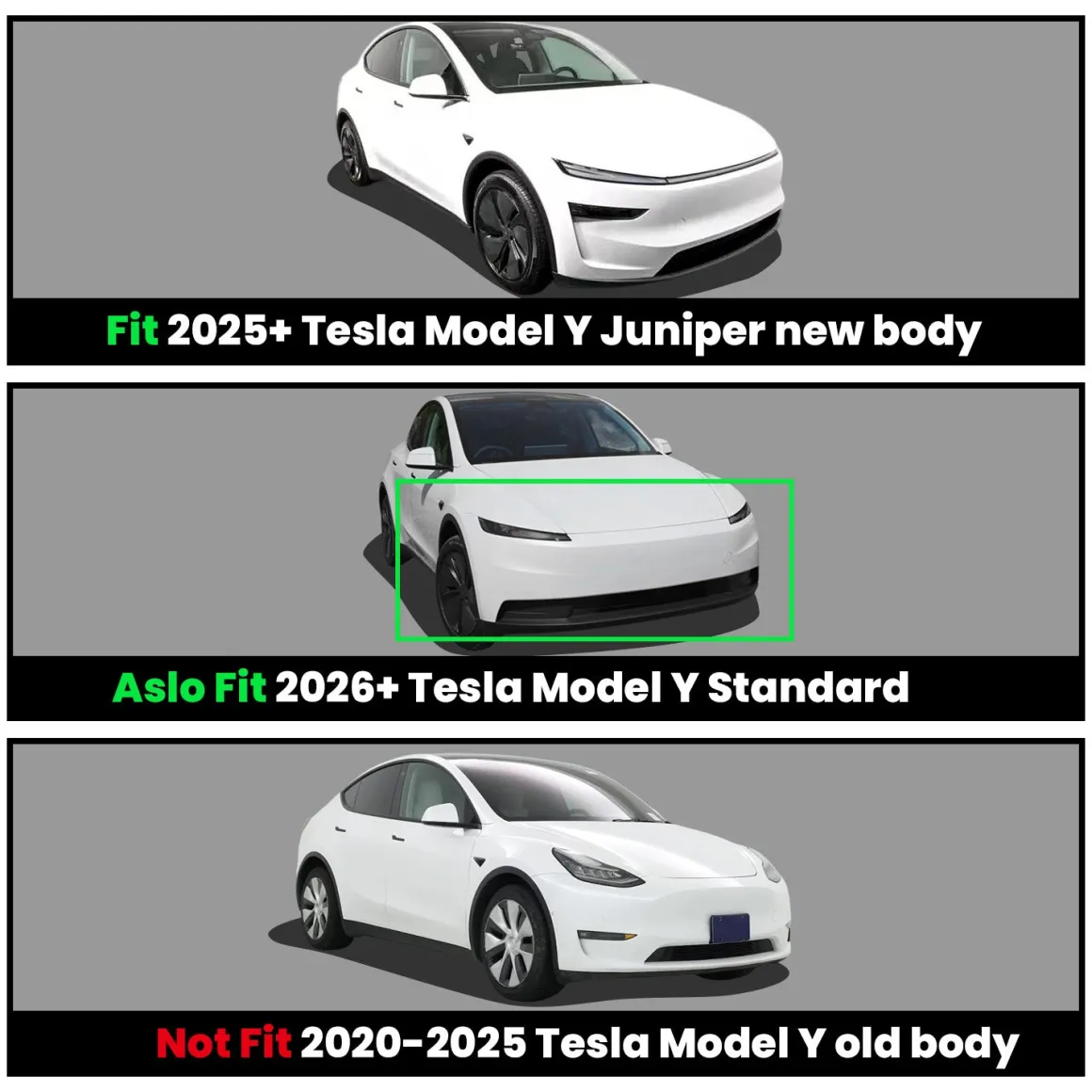 Fit for 2026 Tesla Model Y Floor Mats or Cargo or Frunk Liner or Trunk Well or Seatback Mats, Only Fit 5 seats