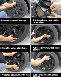Fit For Tesla Model Y 2020-2023 Wheel Protection Covers Hub Caps, Fit 19 Inch Wheel ONLY