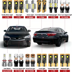 Fit for 2012-2017 Toyota Camry The Brightest LED Bulbs Upgrade