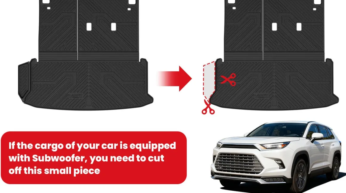 Fit for 2024-2026 Toyota Grand Highlander Floor Mats or Cargo Mat, Fit Gas & Hybrid, Not fit 2024 Toyota Grand Highlander XLE 7-seater